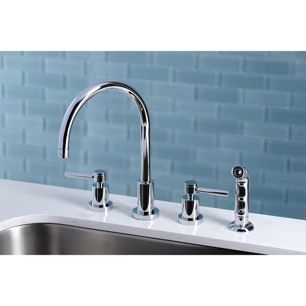 KS8721DL Widespread Kitchen Faucet, Polished Chrome